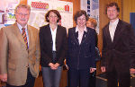 von links: Landtagsabgeordneter Franz Majcen, Mag. Christine Klug (Abteilung 2 der Steiermärkischen Landesregierung), Bezirkshauptmann des Bezirkes Fürstenfeld, Dr. Beatrix Pfeifer und Dipl.-Ing. Paul Bitzan (LIG). Foto: Landespressedienst von links: Landtagsabgeordneter Franz Majcen, Mag. Christine Klug (Abteilung 2 der Steiermärkischen Landesregierung), Bezirkshauptmann des Bezirkes Fürstenfeld, Dr. Beatrix Pfeifer und Dipl.-Ing. Paul Bitzan (LIG). Foto: Landespressedienst