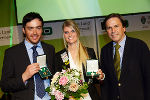 Klaus Schrottshammer, Lisa Zaff und LH Franz Voves (v.l.) bei der diesjährigen Sportlerehrung in der Seifenfabrik © Foto: Melbinger, bei Quellenangabe honorarfrei Klaus Schrottshammer, Lisa Zaff und LH Franz Voves (v.l.) bei der diesjährigen Sportlerehrung in der Seifenfabrik