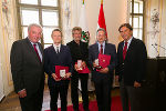 Die Landeshauptleute Franz Voves und Hermann Schützenhöfer mit Günther Löschnigg, Heinz Weyringer und Werner Hauser