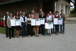 BKO Sepp Wumbauer, LAbg. Hubert Lang, Familie Martin Berghold, LAbg. Wolfgang Dolesch, Barbara Fiala-Köck, Fam. Peter Schinnerl, Fam. Markus Leitner, Fam. Christoph Fink und Fam. Hermine Pieber (v.l.) ©      