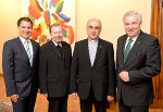 LH-Stv. Schickhofer, Generalvikar Linhardt, Bischof Krautwaschl und LH Schützenhöfer (v.l.) in der Grazer Burg © Foto: steiermark.at/Foto Fischer, bei Quellenangabe honorarfrei