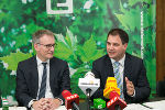 Pressekonferenz zur neuen Eigentümerstruktur der Energie Steiermark mit Hilko Schomerus und LH-Stv. Michael Schickhofer © steiermark.at/Frankl; Verwendung bei Quellenangabe kostenfrei