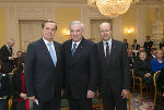 Doyen Rudi Roth, LH Hermann Schützenhöfer und Manfred Scaria beim Neujahrsempfang im Weißen Saal der Grazer Burg, v.l. © steiermark.at / Frankl, bei Quellenangabe honorarfrei Doyen Rudi Roth, LH Hermann Schützenhöfer und Manfred Scaria beim Neujahrsempfang im Weißen Saal der Grazer Burg, v.l.