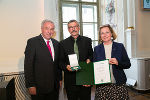 LH Hermann Schützenhöfer und LT-Präs. Bettina Vollath mit Karl Amtmann © steiermark.at/Frankl; bei Quellenangabe honorarfrei