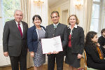 LH Hermann Schützenhöfer, 2. LT-Präs. Manuela Khom, Gopi Krishen Kaul und LT-Präs. Bettina Vollath