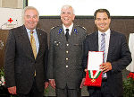 Schützenhöfer, Präsident Weinhofer und Schickhofer, v.l.