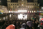 Flaggenparade am Grazer Hauptplatz