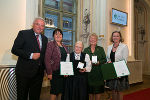 Goldene Ehrenzeichen des Landes Steiermark verliehen: LH Schützenhöfer, II. LT-Präs. Khom, Sobota, Glaser und LT-Präs. Vollath