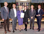 BG Rüdiger Taus, Bürgermeister Erwin Eggenreich, Direktorin Barbara Marosits, LSR-Präsidentin Elisabeth Meixner, Altdirektor Philipp Kristof und LH-Stv. Michael Schickhofer, v.l. © Herwig Heran, bei Quellenangabe honorarfrei