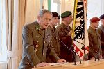 Leutnant Bernhard Schatzl bei seinen Dankesworten © Bundesheer/Pendl; bei Quellenangabe honorarfrei