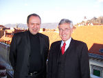 v.l.n.r.: Dr. Erich Kundegraber, Leiter des Evidenzbüros, mit Senatsvorsitzenden Dr. Peter Schurl, Foto Landespressedienst
