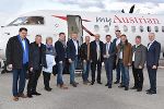 Eine große steirische Delegation hob vom Flughafen Graz nach Baden-Württemberg ab.