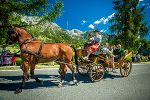 Bei strahlendem Sonnenschein wohnte LH Hermann Schützenhöfer dem Festumzug im Rahmen des 30. Frühlingsfest der Pferde in Ramsau am Dachstein bei © Foto: Perhab; bei Quellenangabe honorarfrei