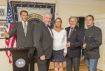 LH Hermann Schützenhöfer, Andrea Schmidbauer (Leiterin des Museums), Peter Urdl (Gründer des Museums) und Bgm. Matthias Brunner (v.l.)