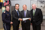 Der neue Landespolizeidirektor Gerald Ortner, Bürgermeister Siegfried Nagl, Innenminister Wolfgang Sobotka und Landeshauptmann Hermann Schützenhöfer (v.l.) beim heutigen Arbeitsgespräch im Hotel Lend ©      