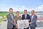 Lasse Kraack, LAbg. Helga Kügerl, LH-Stv. Michael Schickhofer und LAbg. Peter Tschernko (v.l.) stellten in Wettmannstätten die Auswirkungen des neuen Regionalentwicklungsgesetzes vor © Land Steiermark/Bektaš; bei Quellenangabe honorarfrei