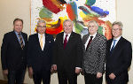 Präsident Erwin Dirnberger, Präsident Alfred Riedl, Landeshauptmann Hermann Schützenhöfer, Vizepräsident Hans Hingsamer und Generalsekretär Walter Leiss (v.l.) © Foto: steiermark.at/Leiß; bei Quellenangabe honorarfrei 