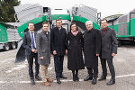 Green Tech Cluster-Geschäftsführer Bernhard Puttinger, Bgm. Johannes Wagner, Komptech-Geschäftsführer Christian Oberwinkler, Bundesministerin Elisabeth Köstinger, Landeshauptmann Hermann Schützenhöfer und Komptech-Geschäftsführer Heinz Leitner (v.l.) © steiermark.at/Streibl; bei Quellenangabe honorarfrei