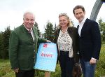 LH Hermann Schützenhöfer, Bundesministerin Karin Kneissl und Bundeskanzler Sebastian Kurz (v.l.)
