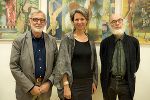 Anna Thaller und Kulturjournalist Walter Titz (re.) mit Franz Dampfhofer. ©      