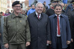 Militärkommandant Heinz Zöllner, LH Hermann Schützenhöfer, LH-Stv. Michael Schickhofer ©      