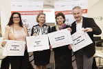 Präsentierten gemeinsam das Programm der dritten Kinderrechtewoche: Kija-Leiterin Denise Schiffrer-Barac, Landtagspräsidentin Bettina Vollath, Jugendlandesrätin Ursula Lackner und Gemeinderat Thomas Rajakovics (v.l.) © Foto: steiermark.at/Streibl; bei Quellenangabe honorarfrei
