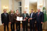 Verleihung der Preise für "Feuerwehrfreundliche Arbeitgeber" am 15. November 2018 im Weißen Saal der Grazer Burg: Walter Miedl Haustechnik aus dem Bezirk Murau.