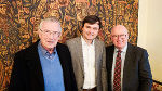 Polnischer Honorarkonsul a.D. Gerold Ortner, Prof. Roman Dubasevych und Historiker Stefan Karner, v.l. © steiermark.at / Farcher, bei Quellenangabe honorarfrei