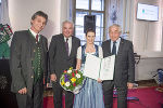 Josef Krainer, LH Hermann Schützenhöfer, Preisträgerin Nicole Golob-Schwarzl und Gerald Schöpfer.
