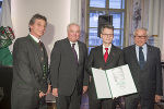 Josef Krainer, LH Hermann Schützenhöfer, Preisträger Markus Koch und Gerald Schöpfer.