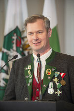 Landesjugendreferent des Blasmusikverbandes Thomas Brunner bei seinen Ausführungen.