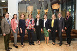 LH-Stv. Manfred Haimbuchner, LR Sara Schaar, LR Christiane Teschl-Hofmeister, LR Patrizia Zoller-Frischauf, Ministerin Juliane Bogner-Strauß, LR Ursula Lackner, LR Daniela Winkler, LR Jürgen Czernohorszky und LR Andrea Klambauer in Stainz (v.l.). © Bild: Land Steiermark; Verwendung bei Quellenangabe honorarfrei