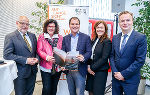 Diskutierten in Leoben: Franz Rotter, Christina Lind, LH-Stv. Michael Schickhofer, Iris Filzwieser, Jens Südekum (v.l.). © Bilder: Land Steiermark/Erwin Scheriau; Verwendung bei Quellenangabe honorarfrei