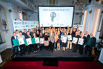 Alle Gewinnerinnen und Gewinner des diesjährigen Energy Globe Styria Award in der Aula der Alten Universität.