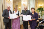 LH Hermann Schützenhöfer, Josefine Juliane Enzinger, Alois Rauter und LR Ursula Lackner (v.l.)