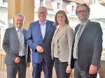 Hoher Besuch im Landhaus: Finanzminister Thomas Schäfer mit den Landesregierern im Gespräch. © Land Steiermark/ honorafrei bei Quellenangabe. Hoher Besuch im Landhaus: Finanzminister Thomas Schäfer mit den Landesregierern im Gespräch.
