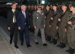 Bürgermeister Martin Weber, LH Hermann Schützenhöfer und Brigardier Heinz Zöllner in Tieschen.