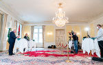 Die Pressekonferenz via Livestream fand im Weißen Saal der Grazer Burg statt.