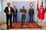 LR Christopher Drexler, GF Gernot Uhlir, Vinzenz Höck, Oberst Christian Krammer (Kommandant Heeressportzentrum), BM Klaudia Tanner (v.l.) LR Christopher Drexler, GF Gernot Uhlir, Vinzenz Höck, Oberst Christian Krammer (Kommandant Heeressportzentrum), BM Klaudia Tanner (v.l.)