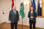 LH Hermann Schützenhöfer und Ministerin Alma Zadić (v.l.) trafen sich in der Grazer Burg.