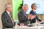 Präsentation des Entwurfs für das sterische Landesbudget 2021. © Bild: Land Steiermark/Jesse Streibl; Verwendung bei Quellenangabe honorarfrei Präsentation des Entwurfs für das sterische Landesbudget 2021.