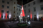 Die Flaggenparade 2020 im Grazer Burghof.