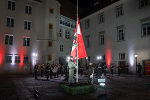 Die Flaggenparade 2020 im Grazer Burghof. © Bilder: Land Steiermark/Jesse Streibl; Verwendung bei Quellenangabe honorarfrei
