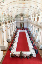 In der Aula der Alten Universität in Graz trafen sich Expertinnen und Experten zum Austausch. 