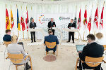 Die Landeshauptleute Wilfried Haslauer, Hermann Schützenhöfer und Michael Ludwig informierten nach der Landeshauptleutekonferenz über die besprochenen Inhalte. © Fotos: Land Steiermark/Streibl; Nutzung bei Quellenangabe honorarfrei