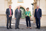 LH-Stv. Anton Lang, LR Johann Seitinger, LR Ursula Lackner und LH Hermann Schützenhöfer (v.l.) haben ein neues Maßnahmenpaket auf Schiene gebracht.