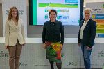 Julia Karimi-Auer, LR Ursula Lackner und Andrea Gössinger-Wieser (v.l.) präsentierten die positiven Zahlen zur Heizungstausch-Aktion. © Bild: Land Steiermark/Purgstaller; Verwendung bei Quellenangabe honorarfrei