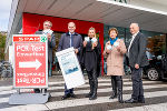 SPAR Steiermark-Geschäftsführer Christoph Holzer, Procomcure Biotech GmbH-Geschäftsführer Franz Öller, Landesrätin Juliane Bogner-Strauß, Landesrätin Ursula Lackner und der steirische Apothekerkammer-Präsident Gerhard Kobinger (v.l.)