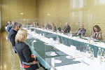 In der Orangerie fand ein runder Tisch zur Corona-Situation statt. © Fotos: Land Steiermark/Foto Fischer; Nutzung bei Quellenangabe honorarfrei