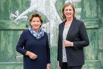 Für LR Lackner und LR Eibinger-Miedl leisten innovative und zukunftsweisende Projekte im Bereich grüner Technologien einen wesentlichen Beitrag, um die Herausforderungen des Klimawandels zu bewältigen. © Land Steiermark/Purgstaller; Nutzung bei Quellenangabe honorarfrei